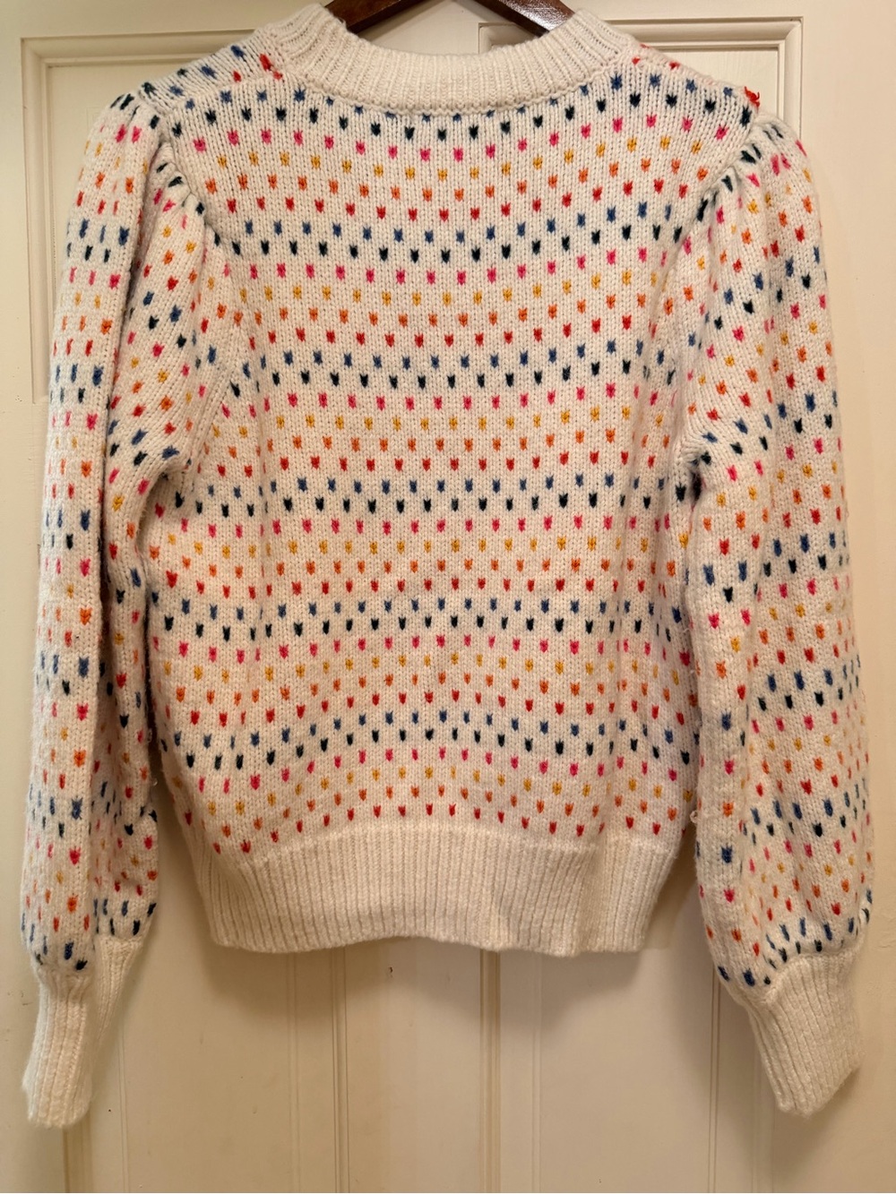 Marine Layer Alma Rainbow Speckle Wool Alpaca Blend Sweater Medium - Picture 4 of 6